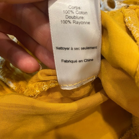 ASTR The Label Women's Yellow and White Crop-top Medium - Picture 7 of 10